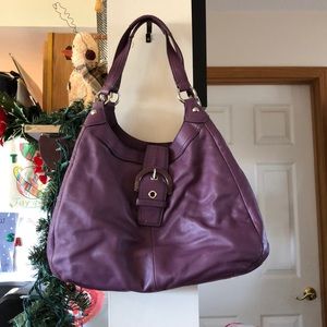 Purple hobo bag